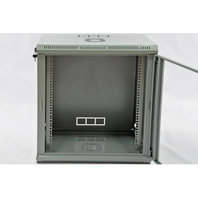 Шафа 19'' 12U, 600х350х640 мм (Ш * Г * В) серверна настінна сіра CMS акрилове скло 