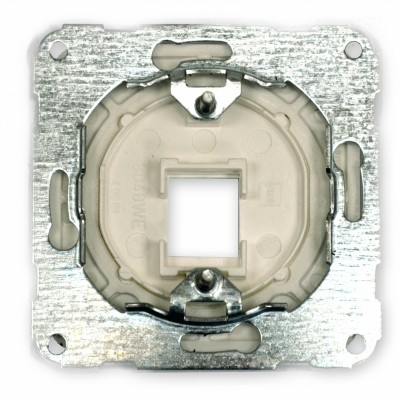Корпус розетки для установки роз&rsquo;єму RJ-12 / RJ-45 стандарту WE білий REGINA.