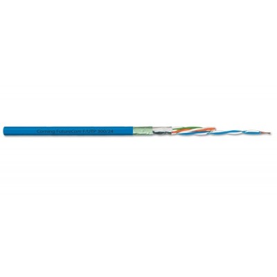 Кабель F/UTP 300/24 4P FutureCom, кат.5е, LSZH / FRNC, синій, 500 м