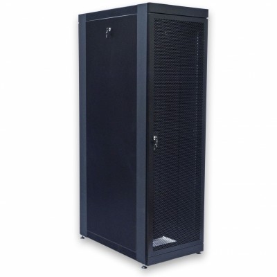 Шафа 19" 33U, 610х1055 мм (Ш*Г) серверна підлогова чорна CMS перфоровані двері (66%) 