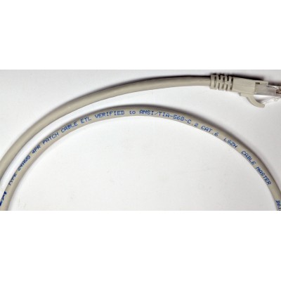 Патч-корд мідний UTP кат. 6, 24AWG, 1.0 м, LSZH, сірий, EPNew
