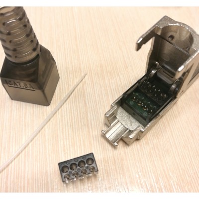 Конектор RJ45 кат. 6A екранований безінструментальний