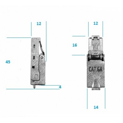 Конектор RJ45 кат. 6A екранований безінструментальний