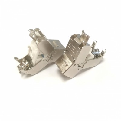Модуль KeyStone RJ45 STP, кат. 5е, безінструментний, Slim, LW