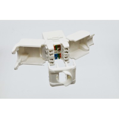 Модуль KeyStone RJ45 UTP, кат. 6a, безінструментний, Slim, LW