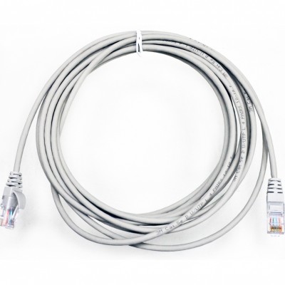 Патч-корд кат. 5e, RJ45-RJ45, сірий, U/UTP, LSZH