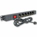 Блок 19 "на 6 розеток, 16А, з вимикачем, шнур 3 м, 1U