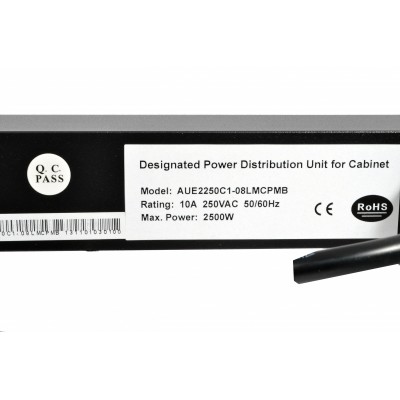 Блок 19 "на 8 розеток, з індикатором, шнур 3 м з вилкою С14 для UPS, 10А, 1U