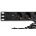 Блок 19 "на 9 розеток, з індикатором, шнур 3 м, 16А, 1U