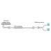 Розгалужувач витої пари, UTP, 1х2RJ-45