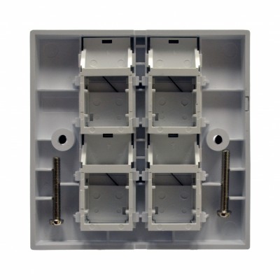 Рамка 86×86 під чотири модуля KeyStone, зі шторкою, EPNew