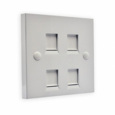 Рамка 86×86 під чотири модуля KeyStone, зі шторкою, EPNew