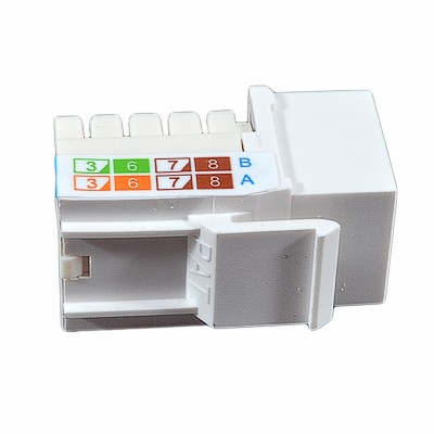 Модуль KeyStone RJ45 UTP, кат. 6, 110, Slim, W - 16.6 мм, білий