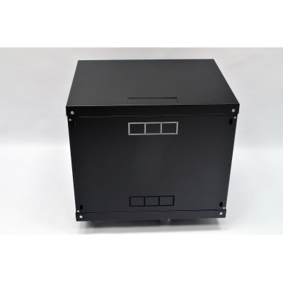 Шафа 19'' 9U, 600х500х507 мм (Ш*Г*В) серверна настінна чорна CMS акрилове скло 