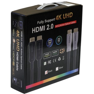 HDMI 2.0 кабель 100м з передачею сигнала 4K UHD по оптичному кабелю (AOC)