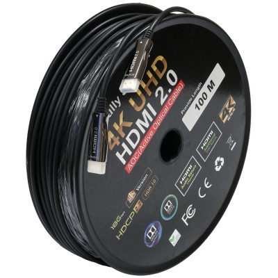 HDMI 2.0 кабель 100м з передачею сигнала 4K UHD по оптичному кабелю (AOC)