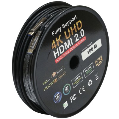 HDMI 2.0 кабель 100м з передачею сигнала 4K UHD по оптичному кабелю (AOC)