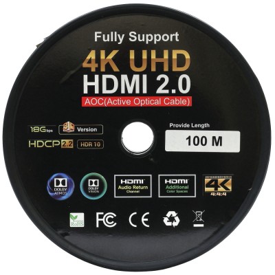 HDMI 2.0 кабель 100м з передачею сигнала 4K UHD по оптичному кабелю (AOC)