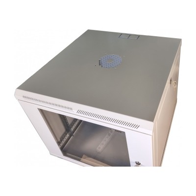 Шафа телекомунікаційна 19", настінна 9U, 600х600х505мм   (Ш*Г*В) двері акріл, сіра