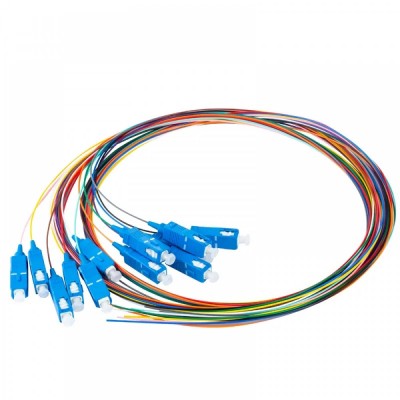 Набір кольорових оптичних пігтейлів SC/UPC 1.5 метри SM Easy strip, 12 шт. (Bl,Or,Gn,Br,Wh,Gr,Rd,Bk,Yl,Vl,Pk,Tq)